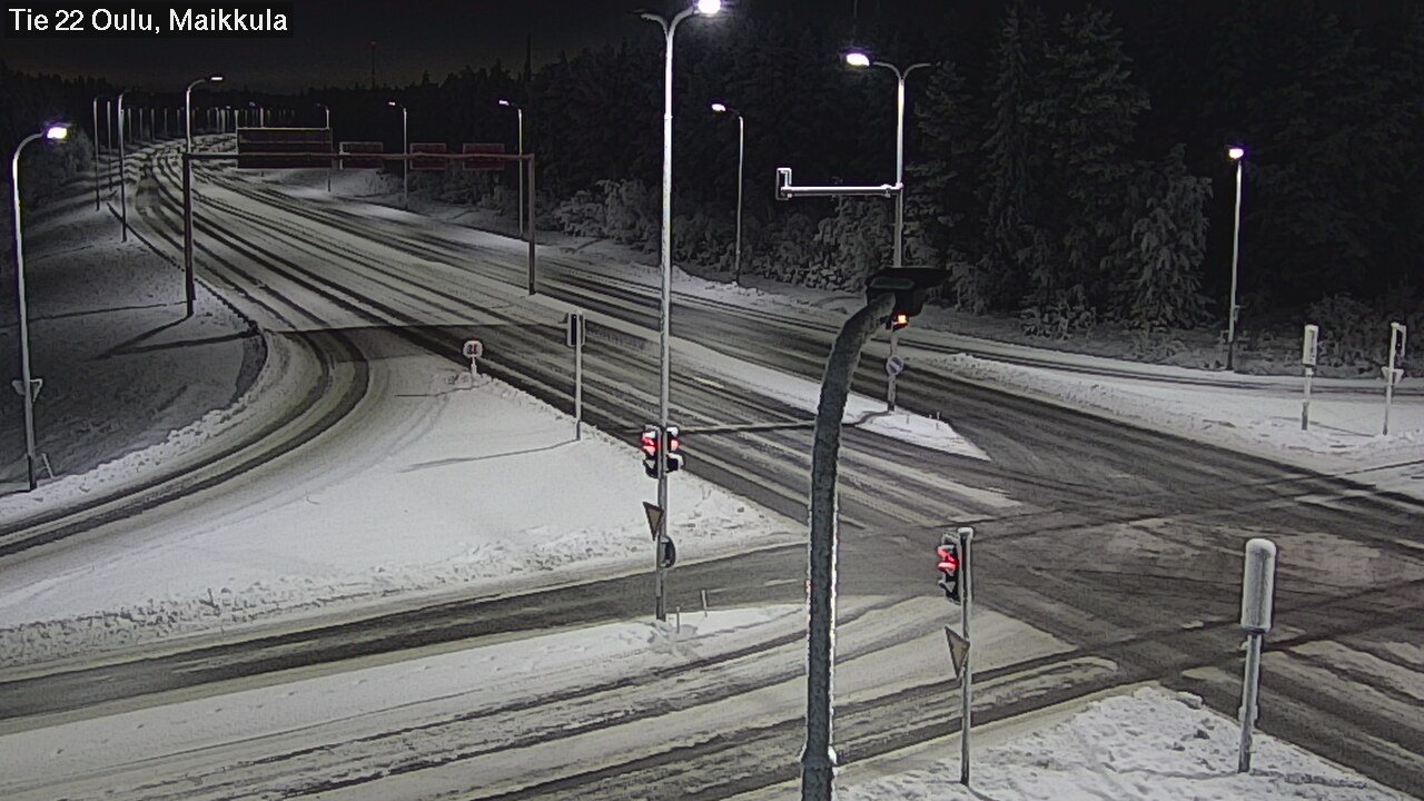 Weather Camera Image Väg 22 Uleåborg Maikkula, Oulu, Pohjois-Pohjanmaa