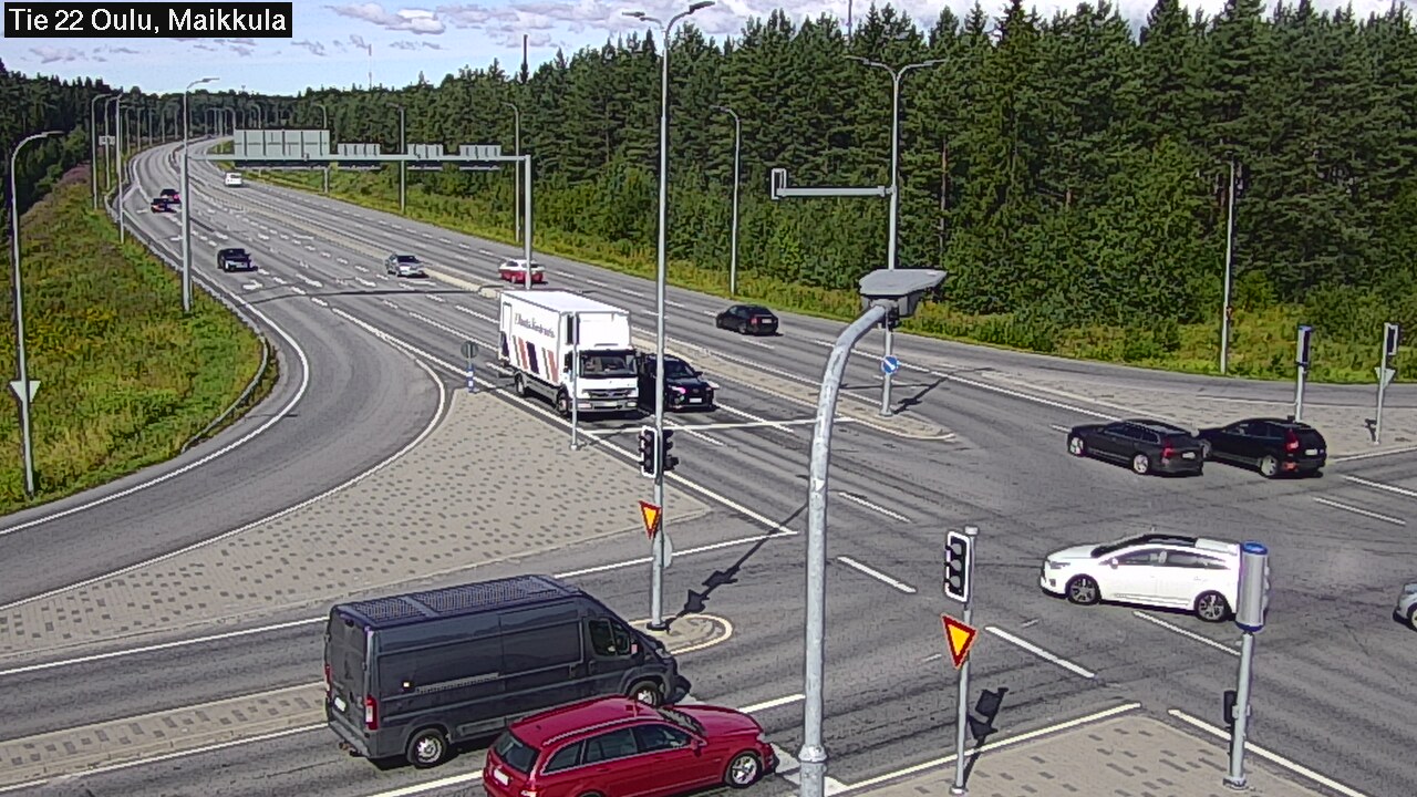 Weather Camera Image Väg 22 Uleåborg Maikkula, Oulu, Pohjois-Pohjanmaa