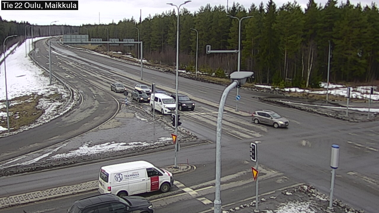 Weather Camera Image Väg 22 Uleåborg Maikkula, Oulu, Pohjois-Pohjanmaa