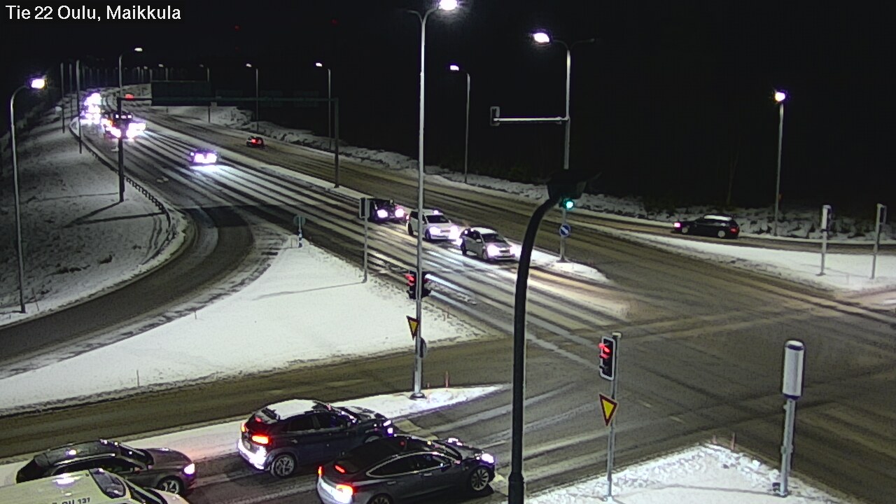 Weather Camera Image Väg 22 Uleåborg Maikkula, Oulu, Pohjois-Pohjanmaa