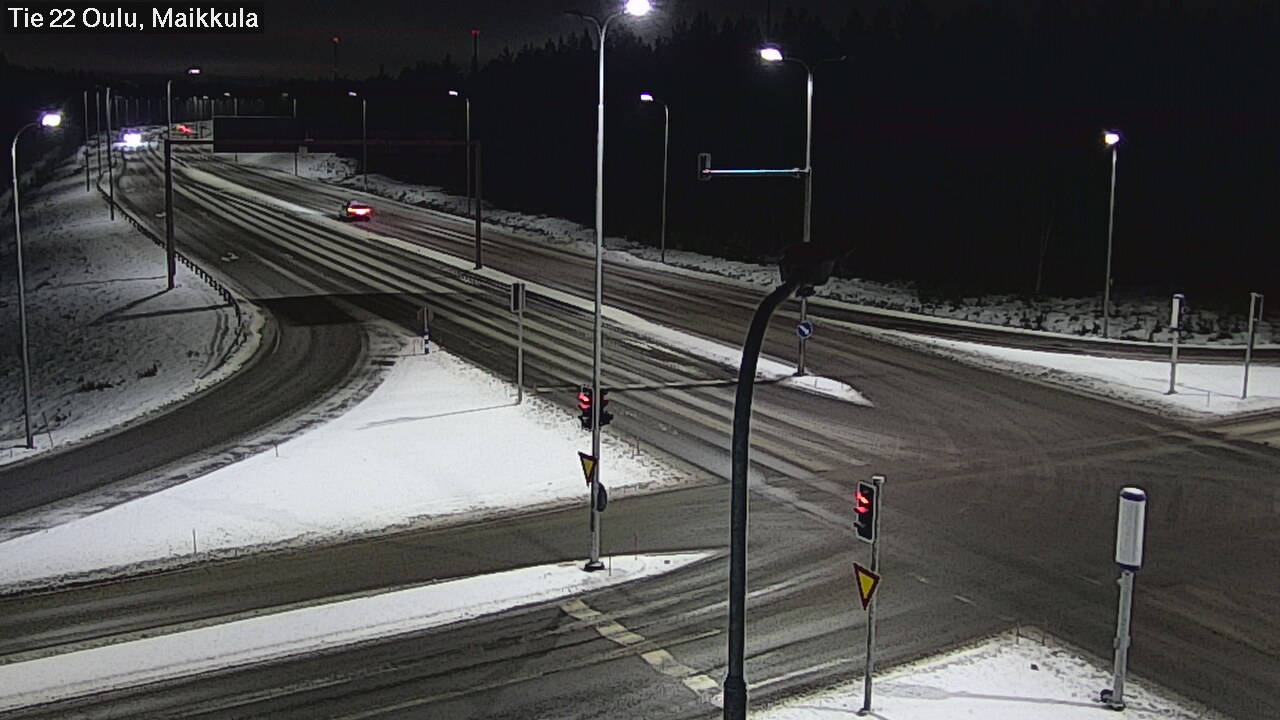 Weather Camera Image Väg 22 Uleåborg Maikkula, Oulu, Pohjois-Pohjanmaa