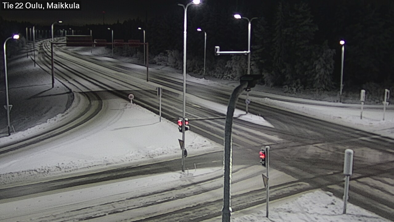 Weather Camera Image Väg 22 Uleåborg Maikkula, Oulu, Pohjois-Pohjanmaa