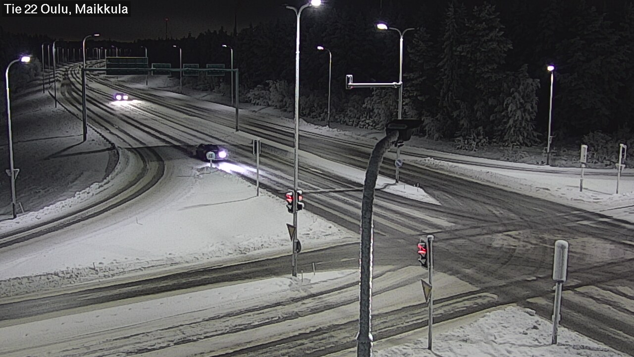 Weather Camera Image Väg 22 Uleåborg Maikkula, Oulu, Pohjois-Pohjanmaa