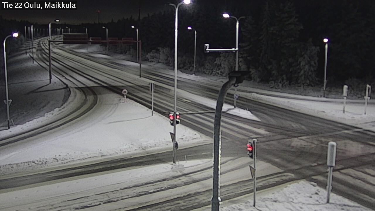 Weather Camera Image Väg 22 Uleåborg Maikkula, Oulu, Pohjois-Pohjanmaa