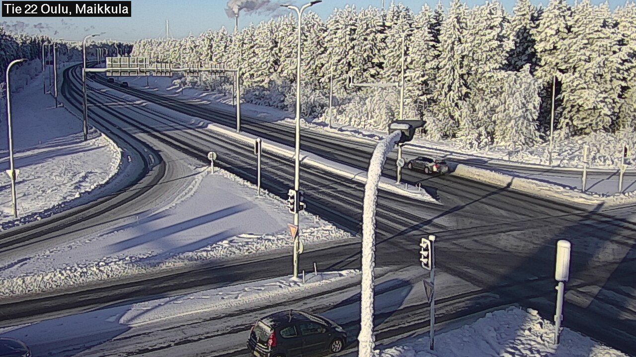 Weather Camera Image Väg 22 Uleåborg Maikkula, Oulu, Pohjois-Pohjanmaa