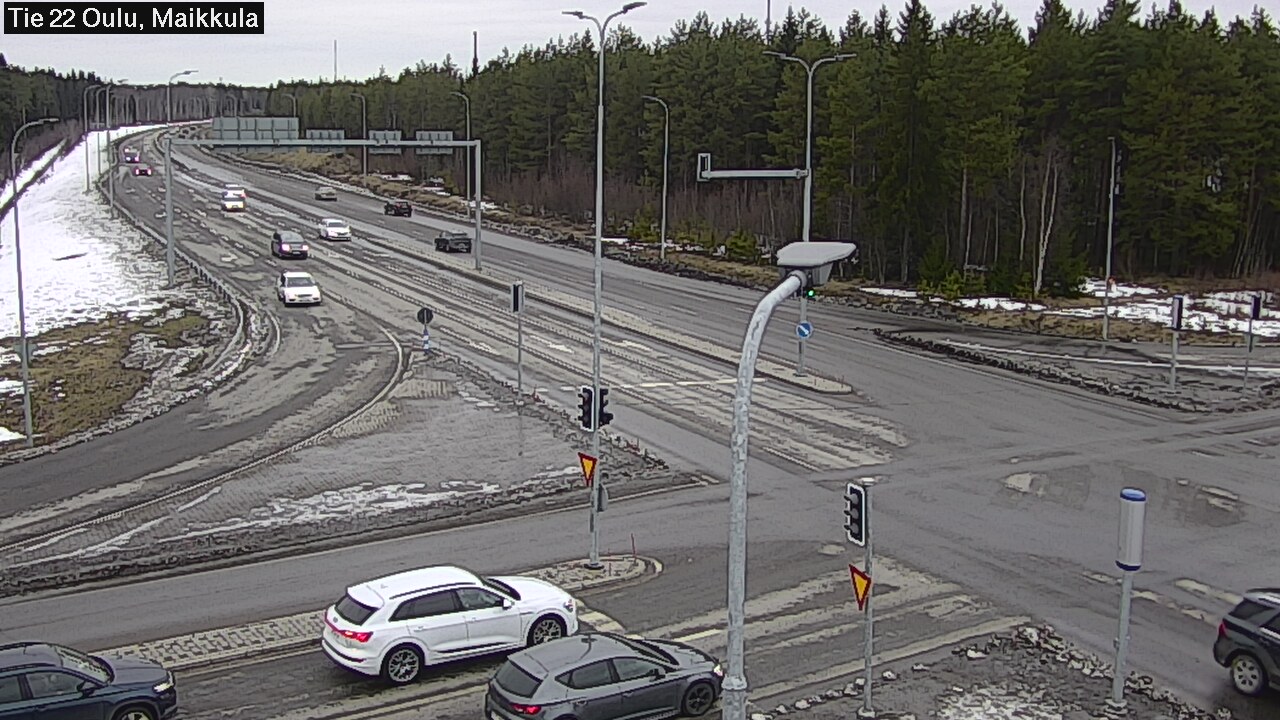 Weather Camera Image Väg 22 Uleåborg Maikkula, Oulu, Pohjois-Pohjanmaa