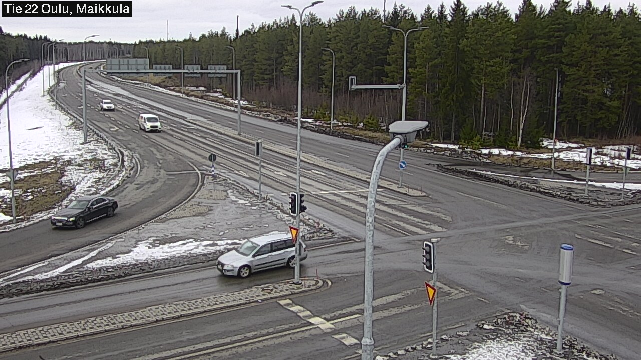 Weather Camera Image Väg 22 Uleåborg Maikkula, Oulu, Pohjois-Pohjanmaa