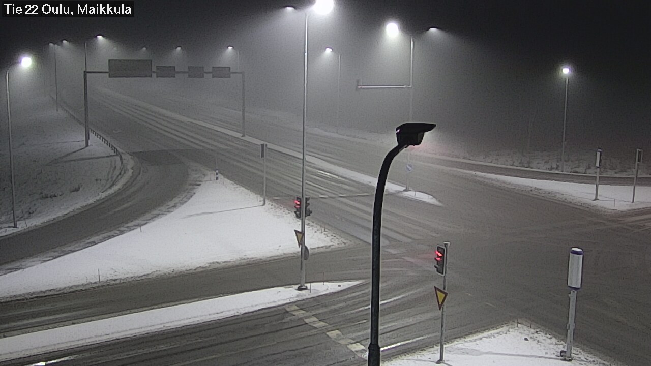 Weather Camera Image Väg 22 Uleåborg Maikkula, Oulu, Pohjois-Pohjanmaa