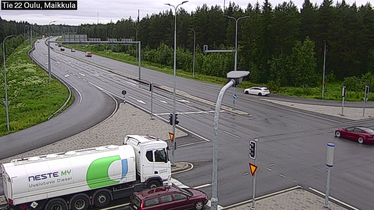 Weather Camera Image Väg 22 Uleåborg Maikkula, Oulu, Pohjois-Pohjanmaa