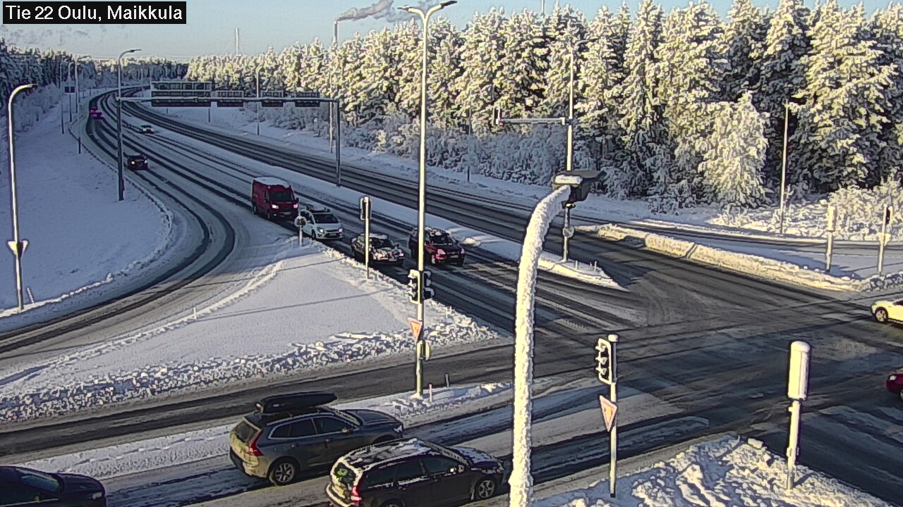 Weather Camera Image Väg 22 Uleåborg Maikkula, Oulu, Pohjois-Pohjanmaa
