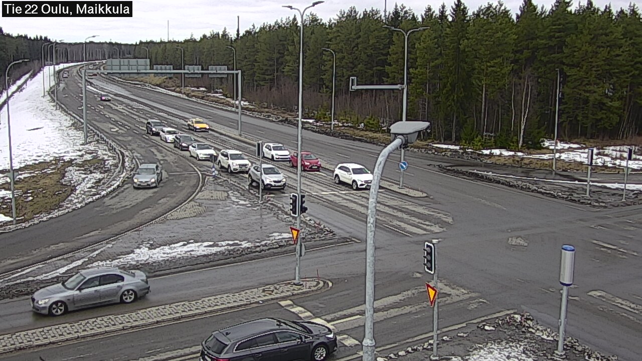 Weather Camera Image Väg 22 Uleåborg Maikkula, Oulu, Pohjois-Pohjanmaa