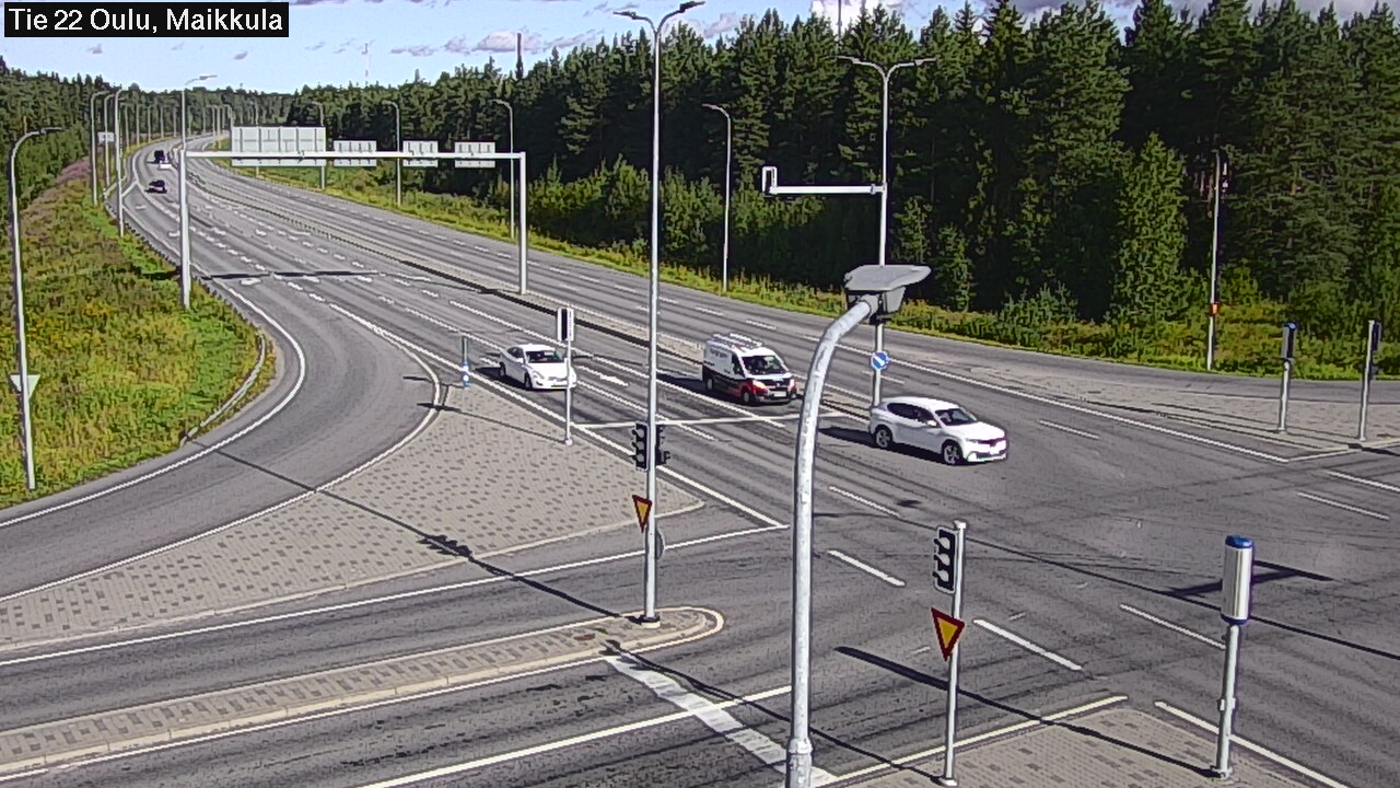Weather Camera Image Väg 22 Uleåborg Maikkula, Oulu, Pohjois-Pohjanmaa