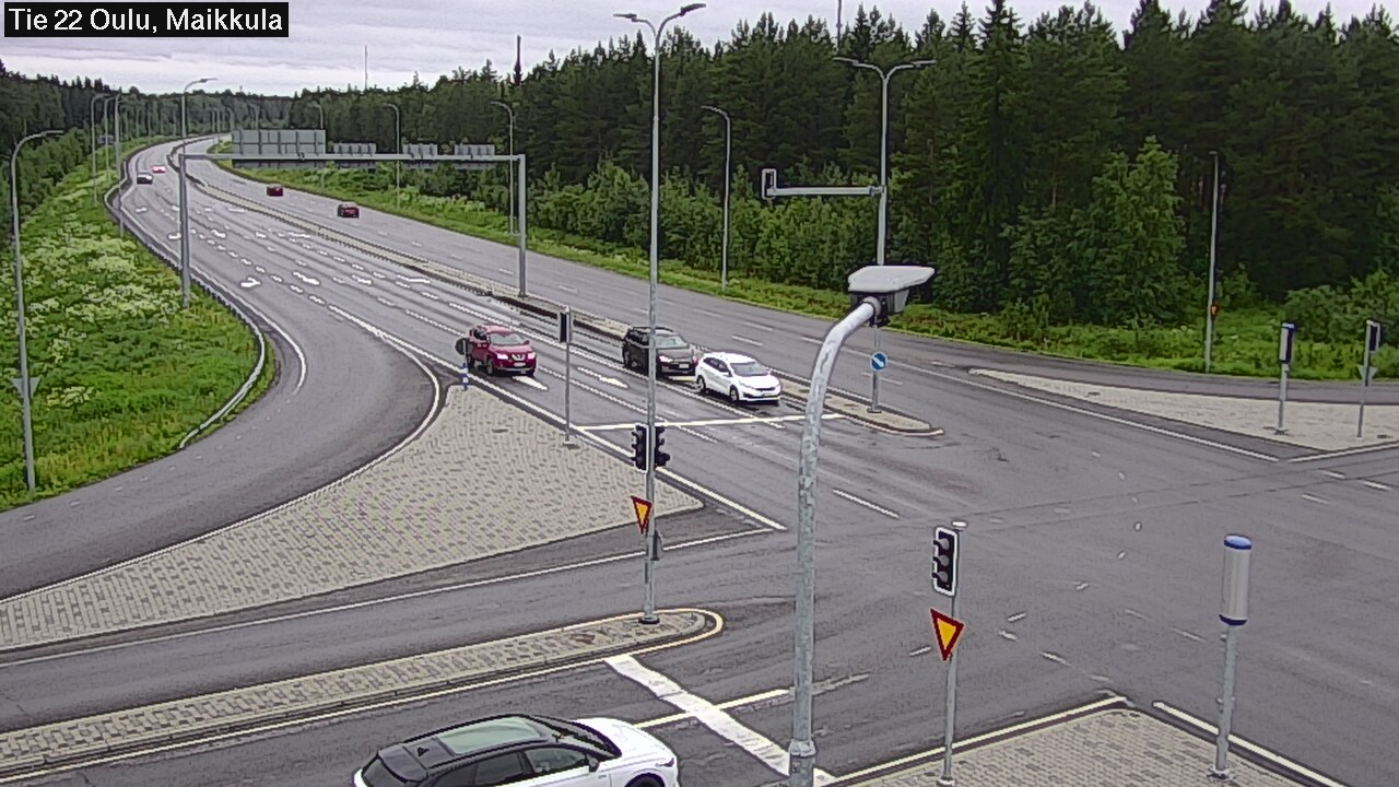 Weather Camera Image Väg 22 Uleåborg Maikkula, Oulu, Pohjois-Pohjanmaa