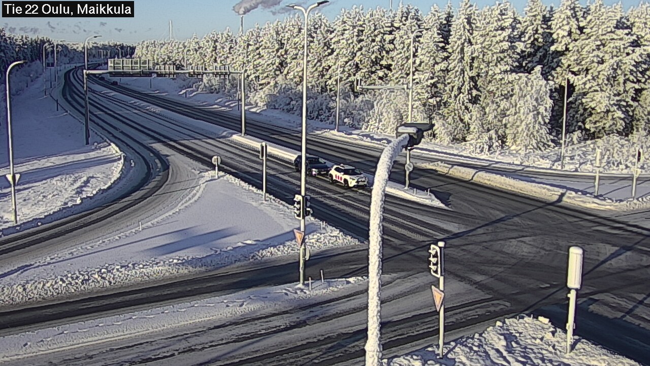 Weather Camera Image Väg 22 Uleåborg Maikkula, Oulu, Pohjois-Pohjanmaa