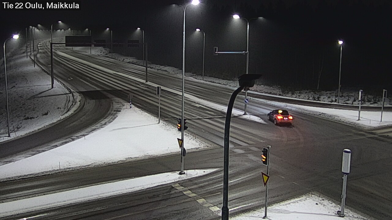 Weather Camera Image Väg 22 Uleåborg Maikkula, Oulu, Pohjois-Pohjanmaa