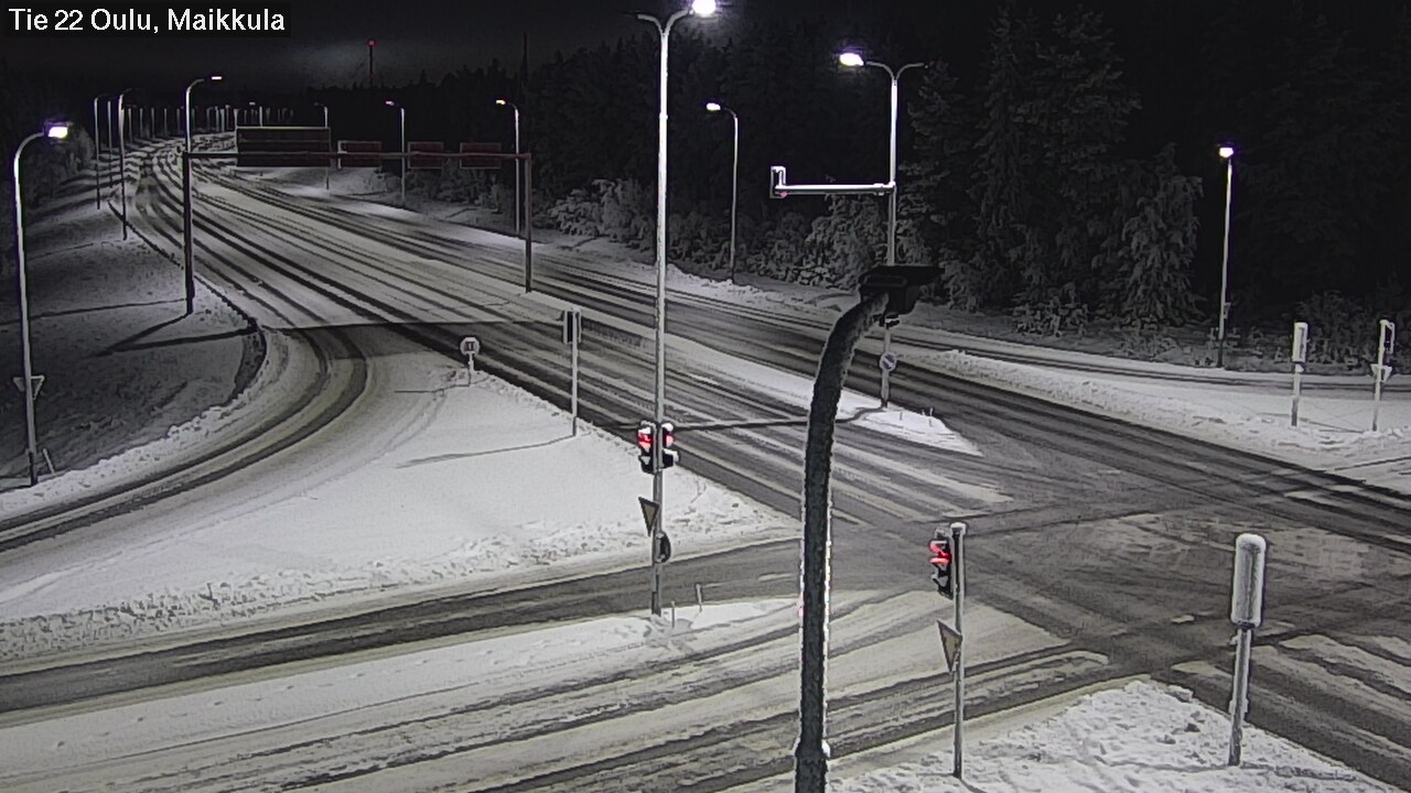 Weather Camera Image Väg 22 Uleåborg Maikkula, Oulu, Pohjois-Pohjanmaa