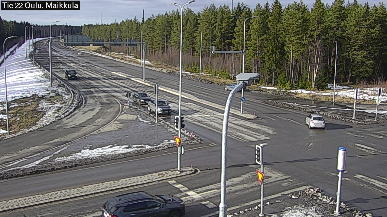 Weather Camera Image Väg 22 Uleåborg Maikkula, Oulu, Pohjois-Pohjanmaa