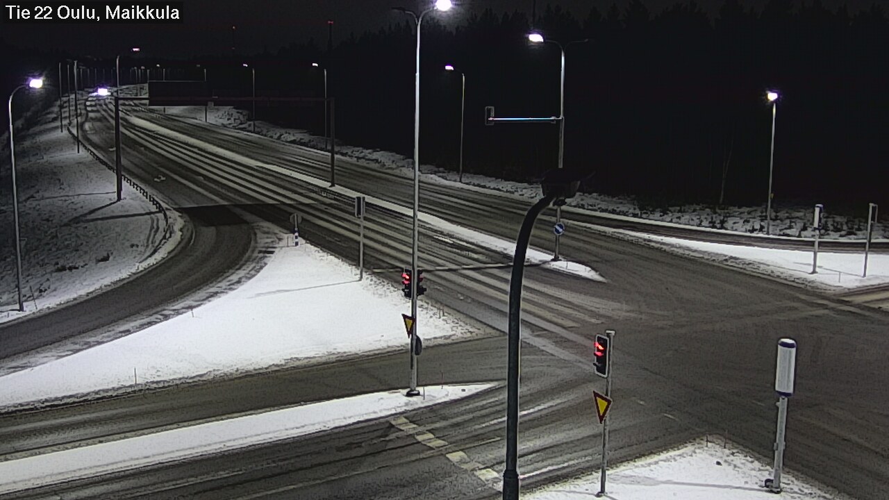 Weather Camera Image Väg 22 Uleåborg Maikkula, Oulu, Pohjois-Pohjanmaa