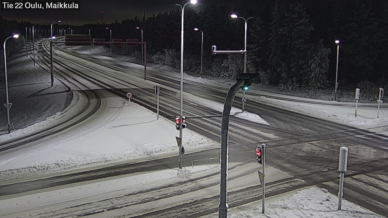 Weather Camera Image Väg 22 Uleåborg Maikkula, Oulu, Pohjois-Pohjanmaa