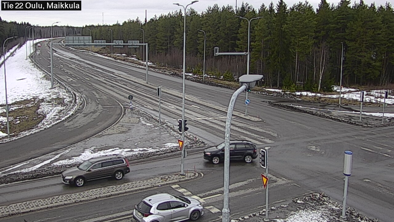 Weather Camera Image Väg 22 Uleåborg Maikkula, Oulu, Pohjois-Pohjanmaa