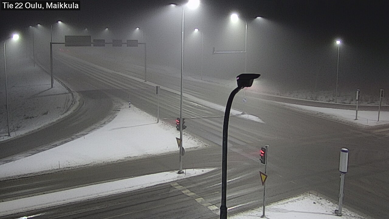 Weather Camera Image Väg 22 Uleåborg Maikkula, Oulu, Pohjois-Pohjanmaa