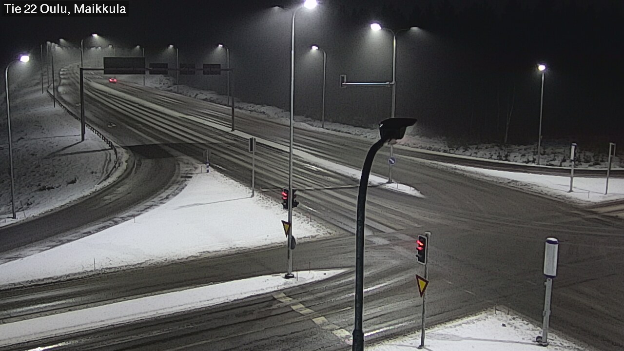 Weather Camera Image Väg 22 Uleåborg Maikkula, Oulu, Pohjois-Pohjanmaa