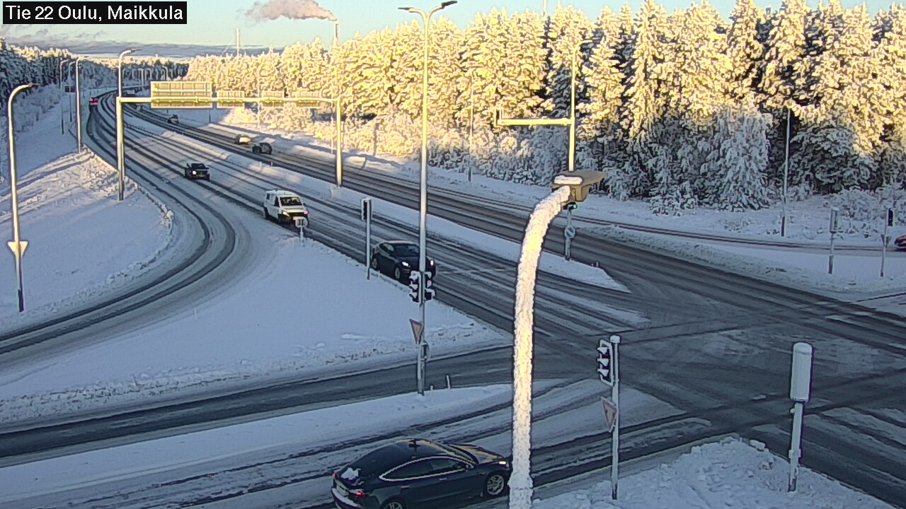Weather Camera Image Väg 22 Uleåborg Maikkula, Oulu, Pohjois-Pohjanmaa
