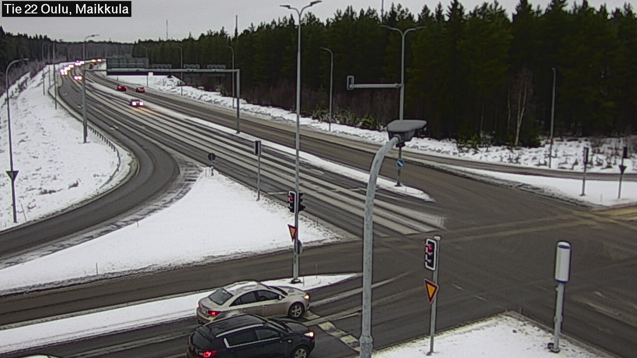 Weather Camera Image Väg 22 Uleåborg Maikkula, Oulu, Pohjois-Pohjanmaa