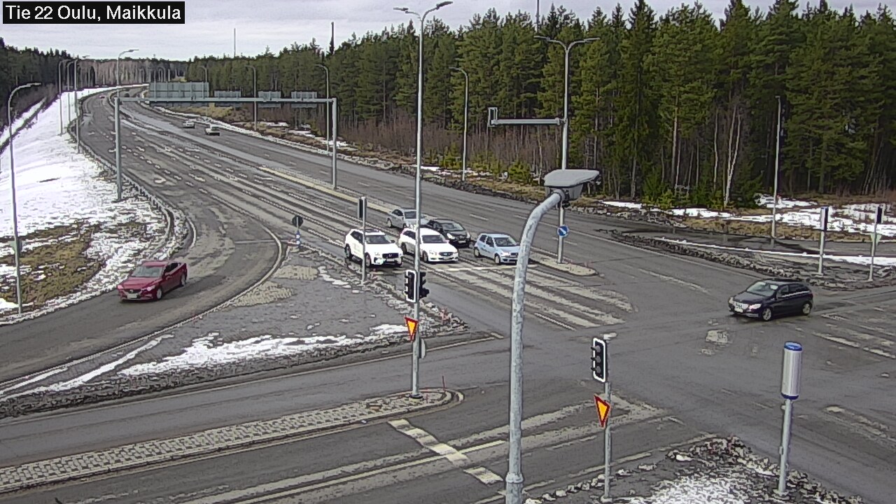 Weather Camera Image Väg 22 Uleåborg Maikkula, Oulu, Pohjois-Pohjanmaa
