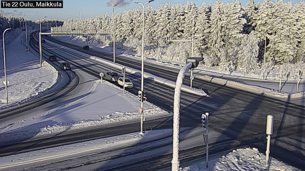 Weather Camera Image Väg 22 Uleåborg Maikkula, Oulu, Pohjois-Pohjanmaa