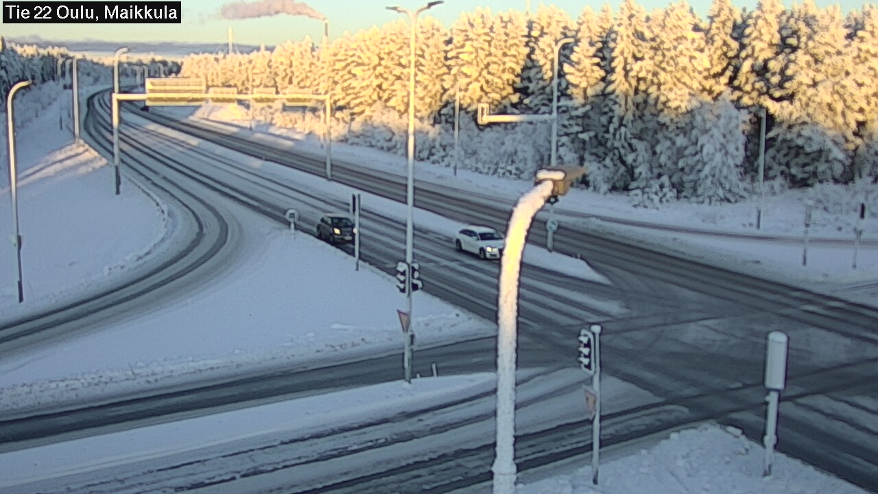 Weather Camera Image Väg 22 Uleåborg Maikkula, Oulu, Pohjois-Pohjanmaa