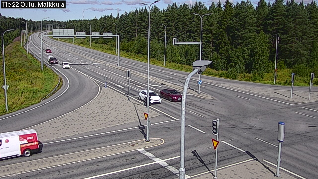 Weather Camera Image Väg 22 Uleåborg Maikkula, Oulu, Pohjois-Pohjanmaa
