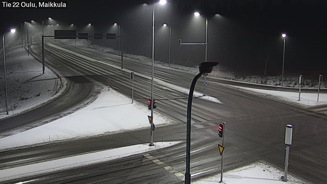 Weather Camera Image Väg 22 Uleåborg Maikkula, Oulu, Pohjois-Pohjanmaa