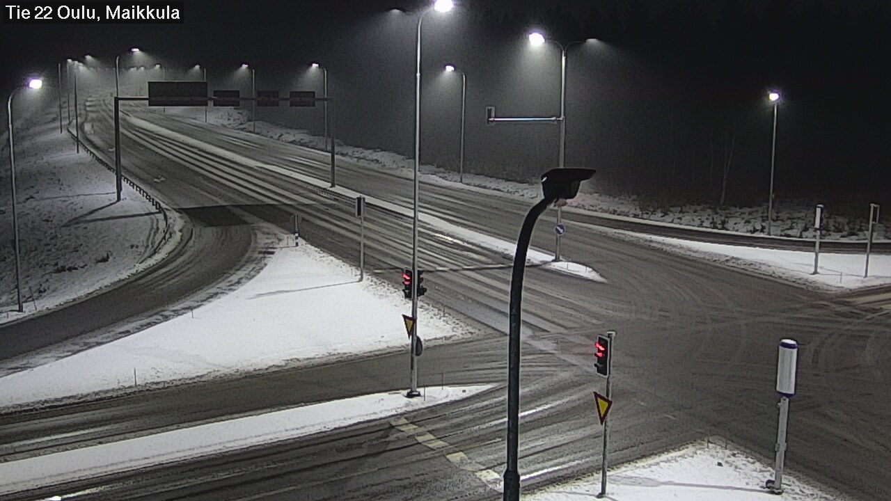Weather Camera Image Väg 22 Uleåborg Maikkula, Oulu, Pohjois-Pohjanmaa