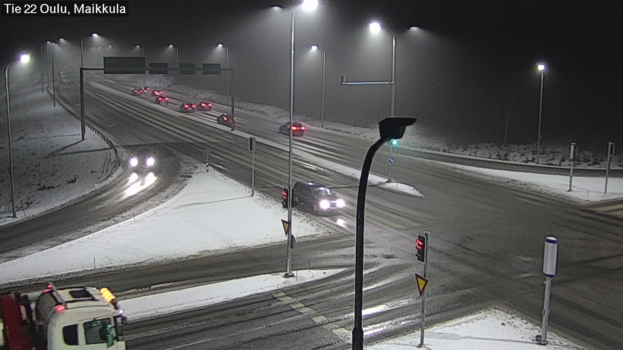 Weather Camera Image Väg 22 Uleåborg Maikkula, Oulu, Pohjois-Pohjanmaa
