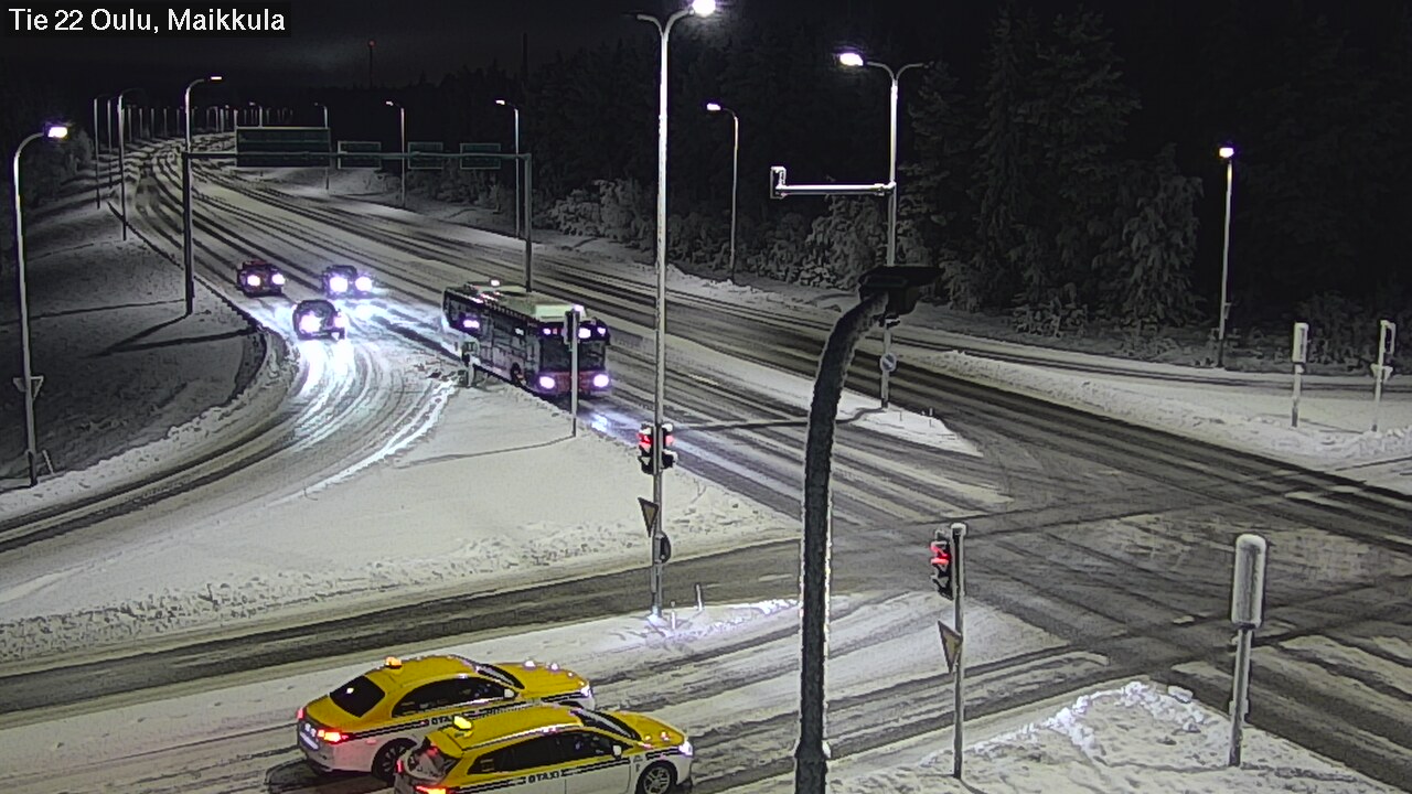 Weather Camera Image Väg 22 Uleåborg Maikkula, Oulu, Pohjois-Pohjanmaa
