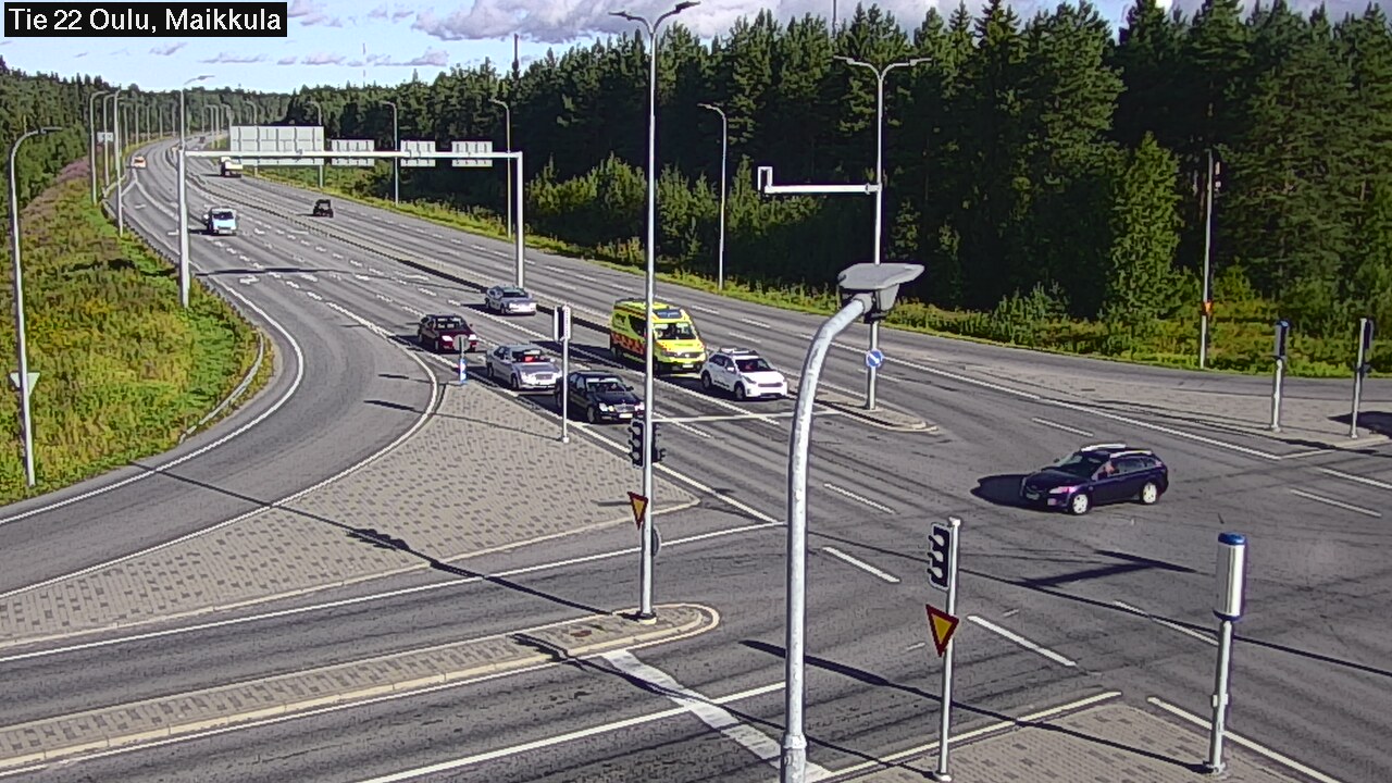 Weather Camera Image Väg 22 Uleåborg Maikkula, Oulu, Pohjois-Pohjanmaa