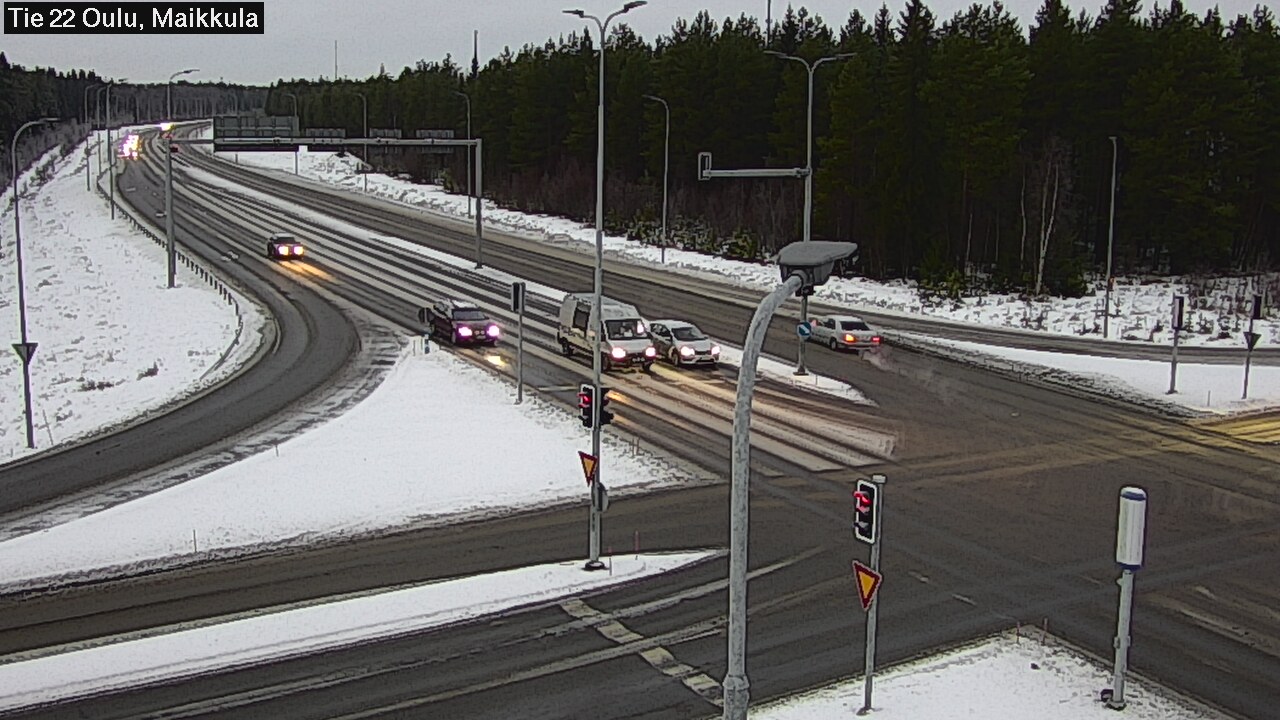 Weather Camera Image Väg 22 Uleåborg Maikkula, Oulu, Pohjois-Pohjanmaa