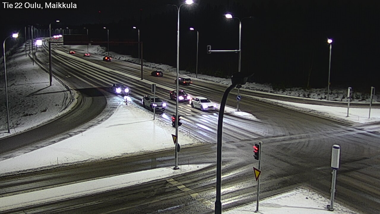Weather Camera Image Väg 22 Uleåborg Maikkula, Oulu, Pohjois-Pohjanmaa