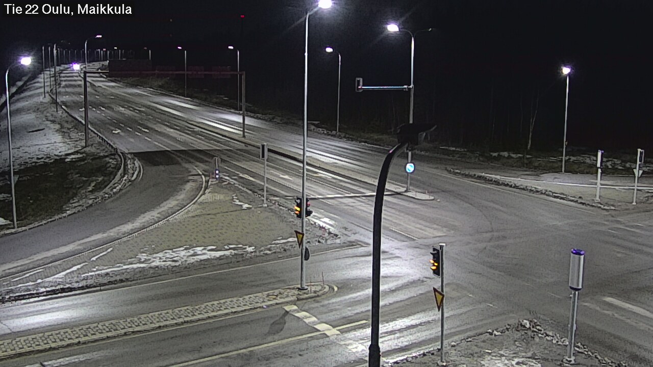 Weather Camera Image Väg 22 Uleåborg Maikkula, Oulu, Pohjois-Pohjanmaa