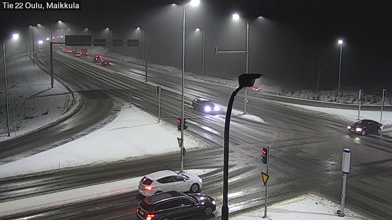 Weather Camera Image Väg 22 Uleåborg Maikkula, Oulu, Pohjois-Pohjanmaa