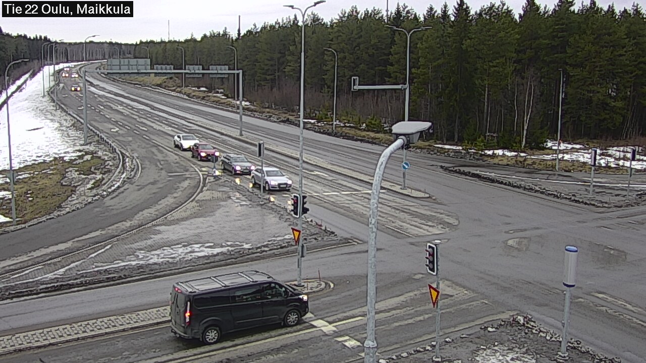 Weather Camera Image Väg 22 Uleåborg Maikkula, Oulu, Pohjois-Pohjanmaa