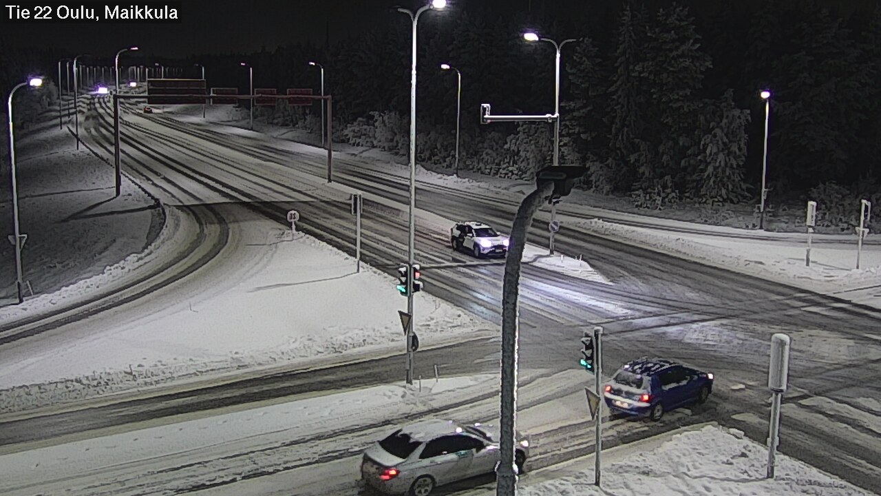 Weather Camera Image Väg 22 Uleåborg Maikkula, Oulu, Pohjois-Pohjanmaa