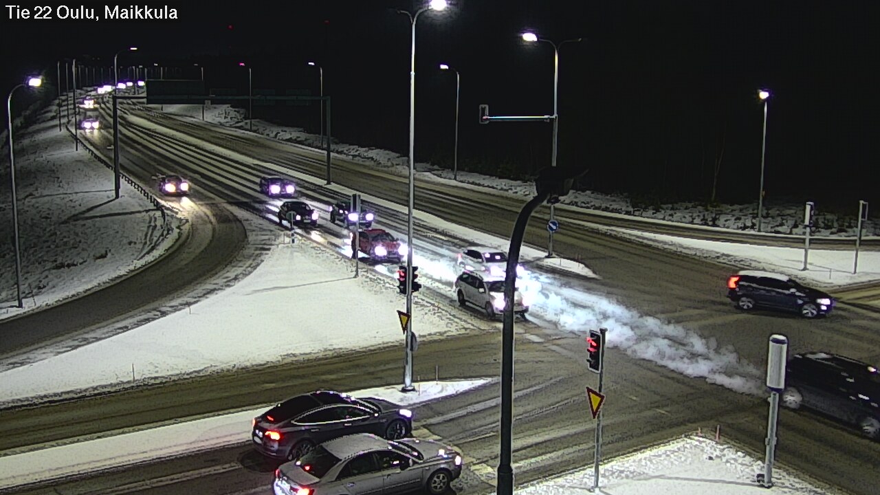 Weather Camera Image Väg 22 Uleåborg Maikkula, Oulu, Pohjois-Pohjanmaa