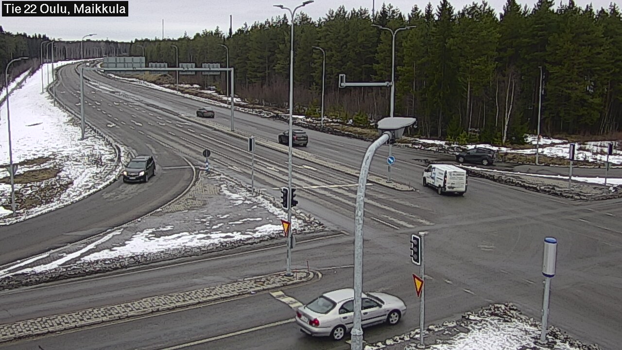 Weather Camera Image Väg 22 Uleåborg Maikkula, Oulu, Pohjois-Pohjanmaa