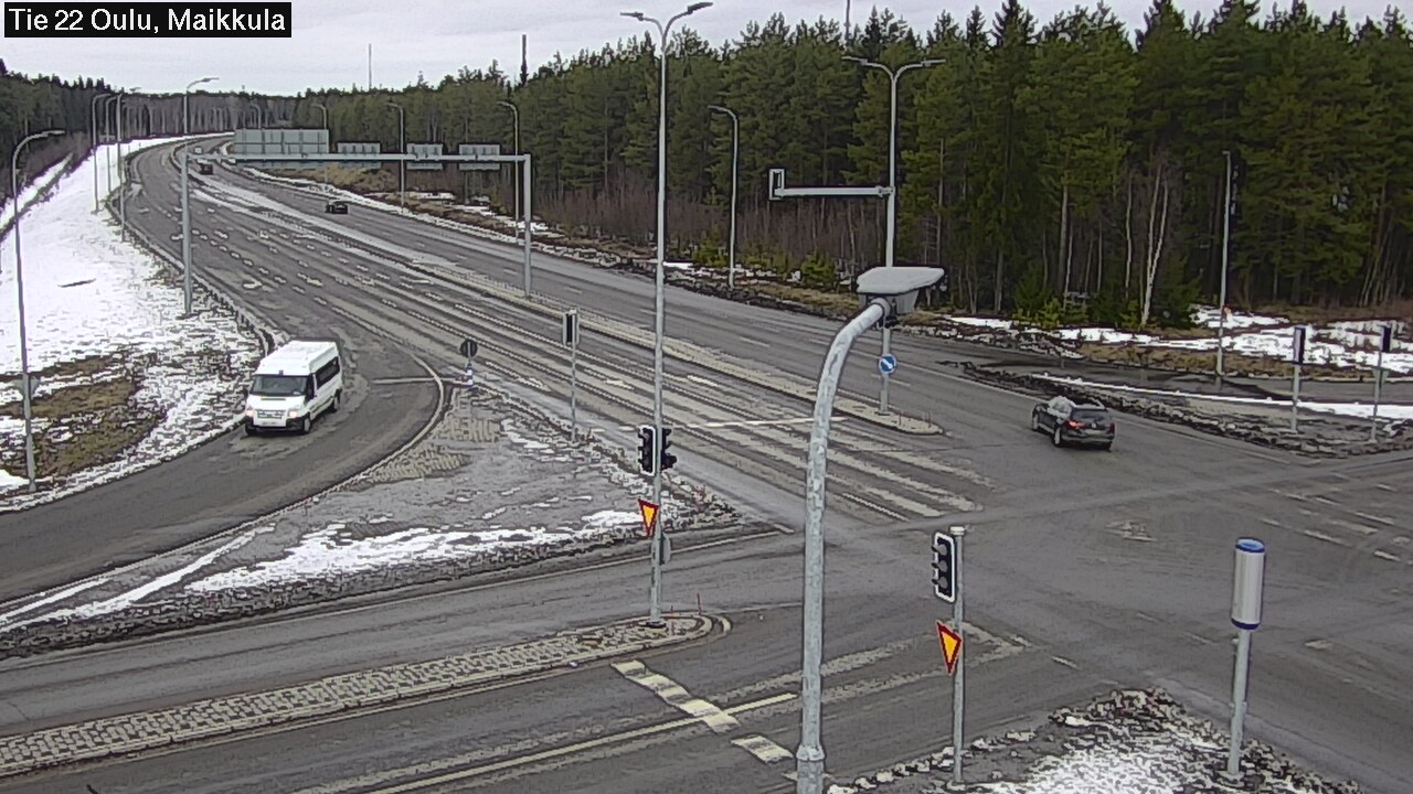 Weather Camera Image Väg 22 Uleåborg Maikkula, Oulu, Pohjois-Pohjanmaa
