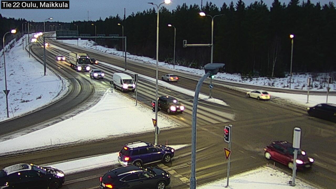 Weather Camera Image Väg 22 Uleåborg Maikkula, Oulu, Pohjois-Pohjanmaa