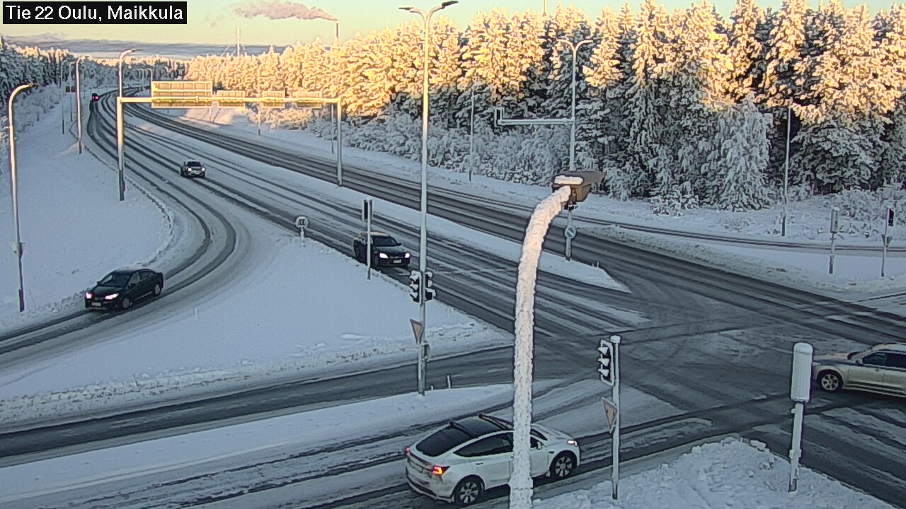 Weather Camera Image Väg 22 Uleåborg Maikkula, Oulu, Pohjois-Pohjanmaa