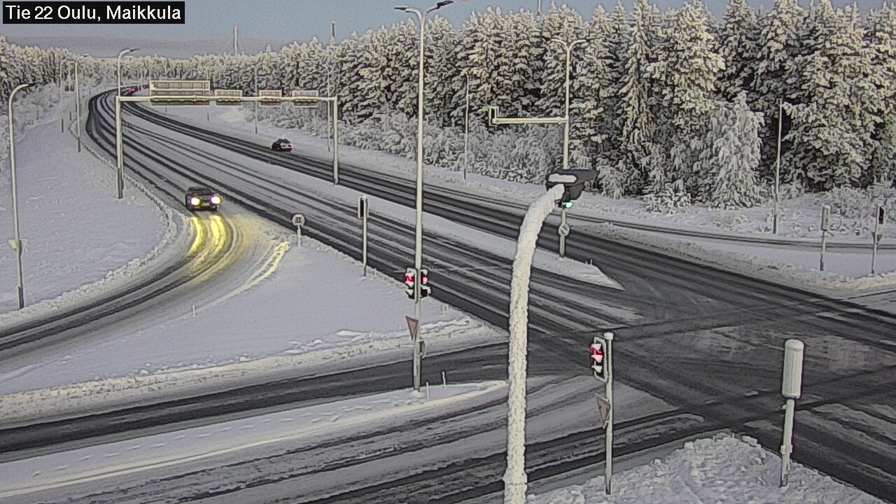 Weather Camera Image Väg 22 Uleåborg Maikkula, Oulu, Pohjois-Pohjanmaa