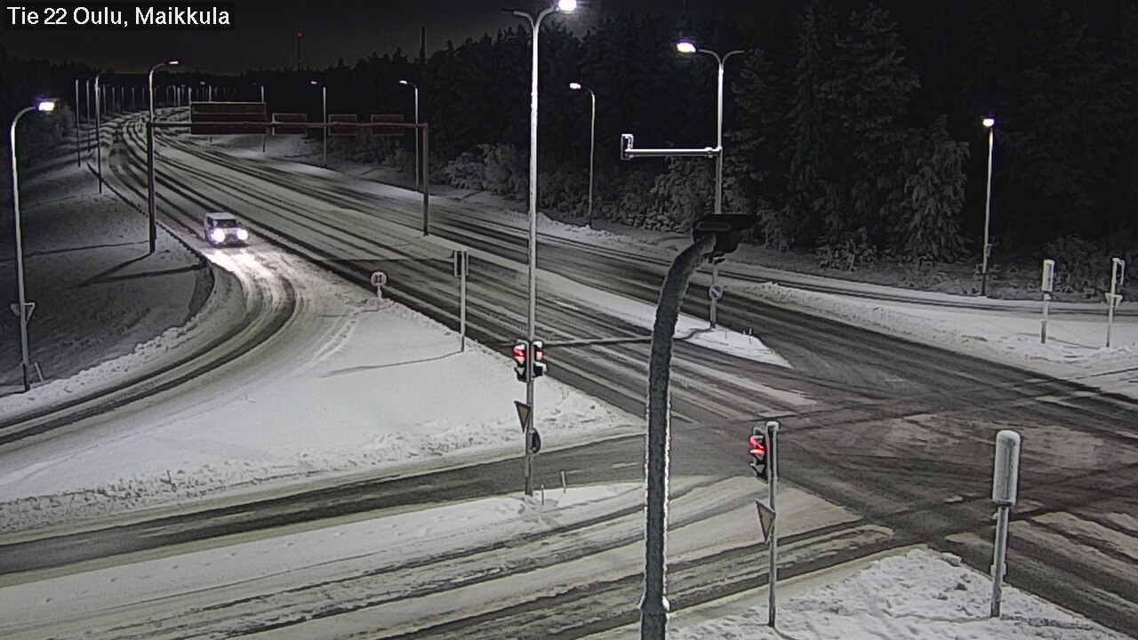 Weather Camera Image Väg 22 Uleåborg Maikkula, Oulu, Pohjois-Pohjanmaa